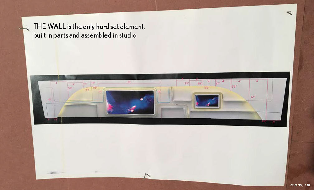 It was complex work to plan the production for the curved wall!