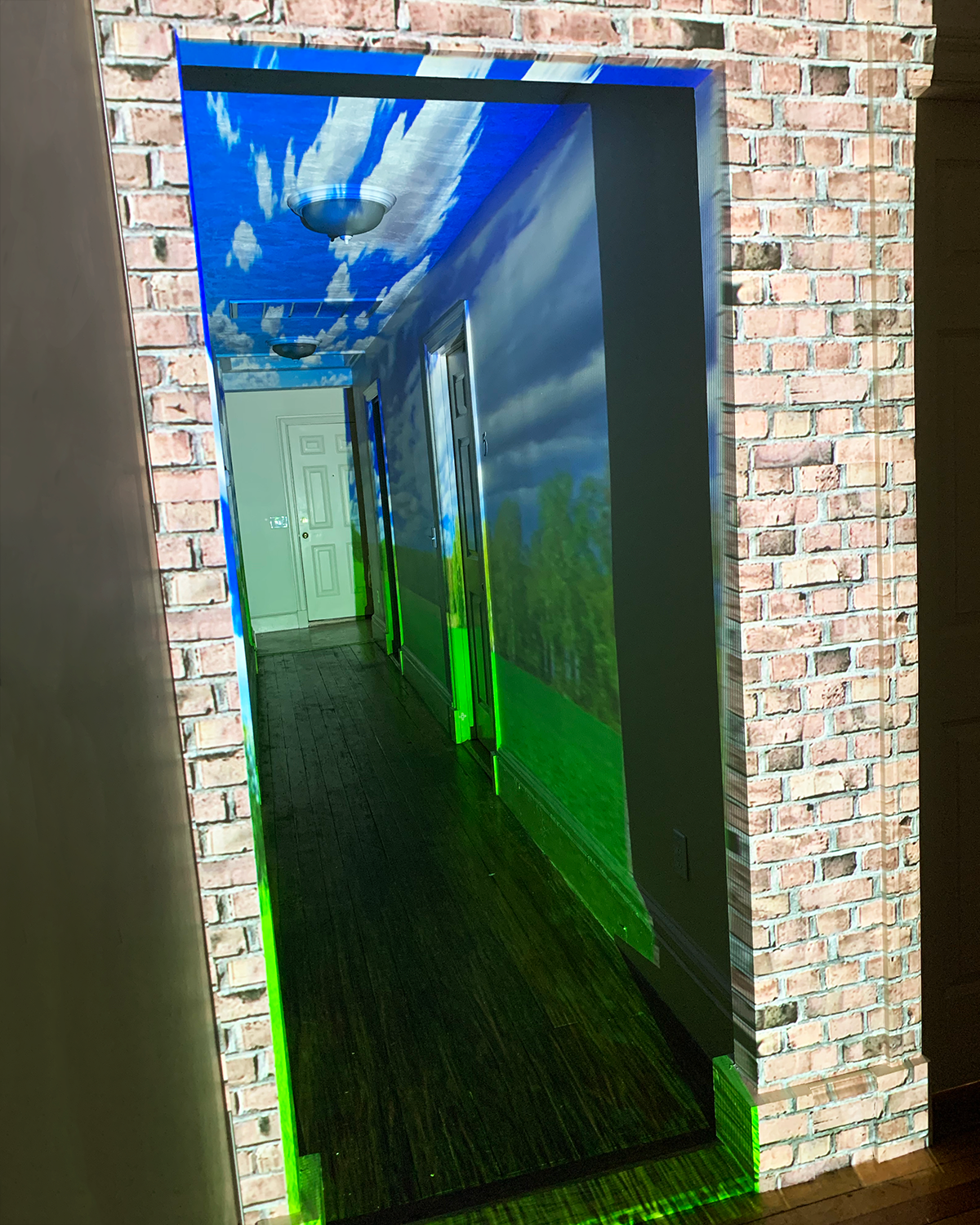 Projecting on a more complex surface; my hallway