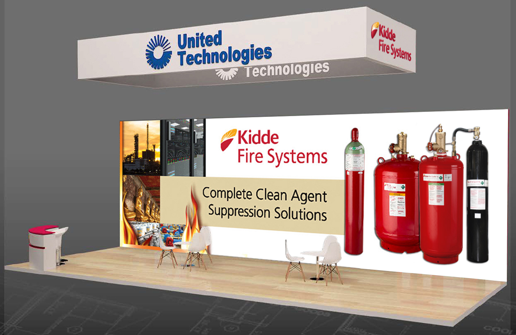 Kidde Fire Systems Booth Render - 2018 Intersec