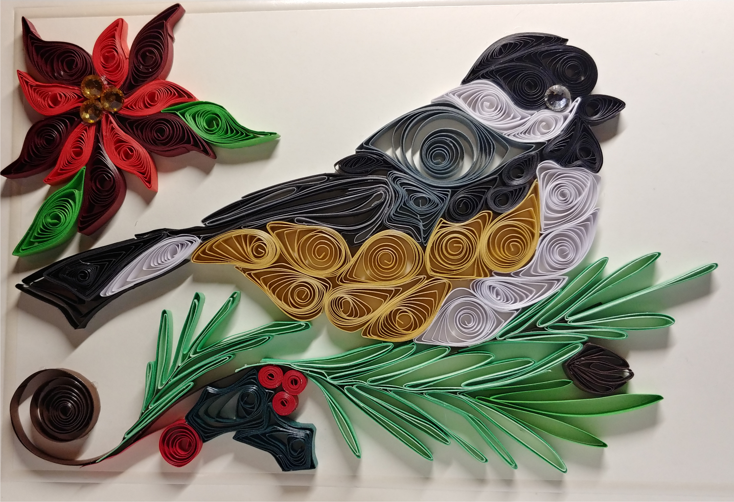 Paper quilling on card