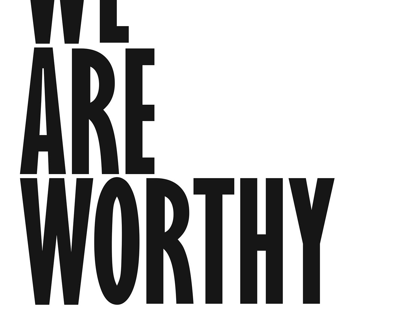 Jennifer Newbury - We Are Worthy: Glastonbury poster