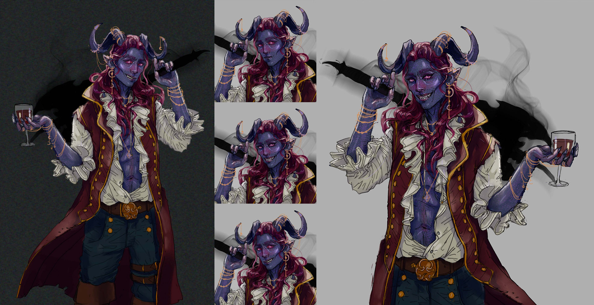 Foxglove, the tiefling hex-blade warlock
