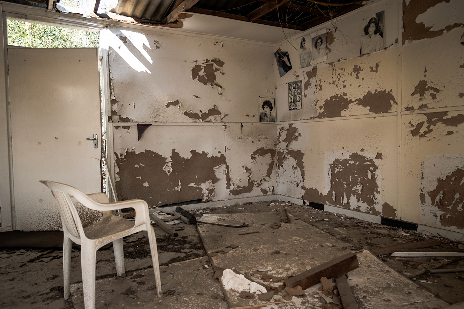 Abandoned hair salon at Berengaria Village in Limassol, Cyprus