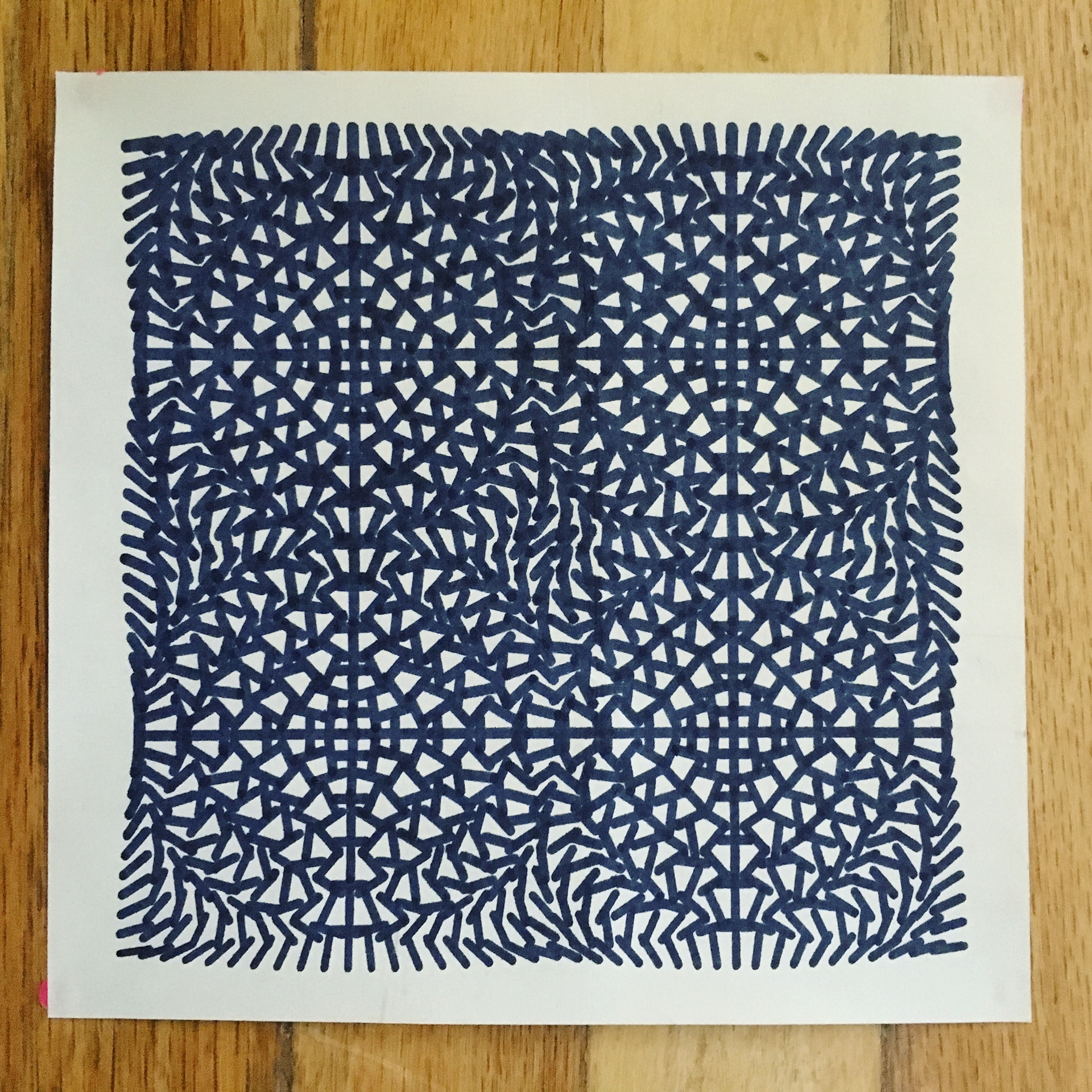 Generative drawings in paper