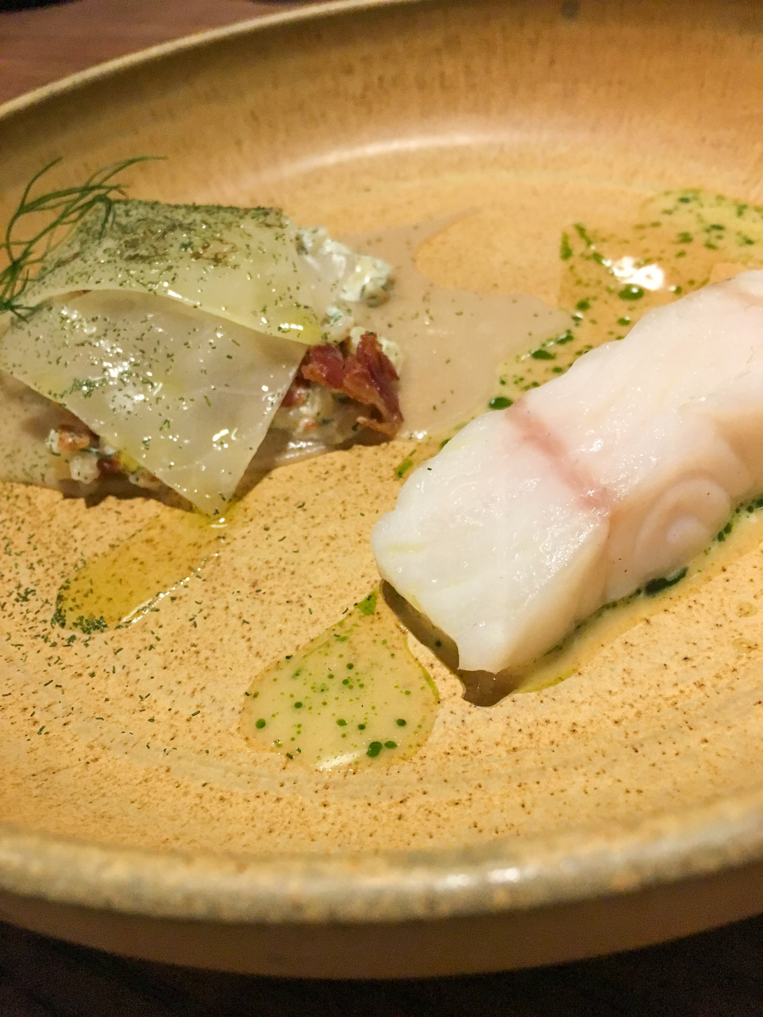 Poached Pike Perch with Sour Cabbage and Dill - Costes Downtown Restaurant - Budapest