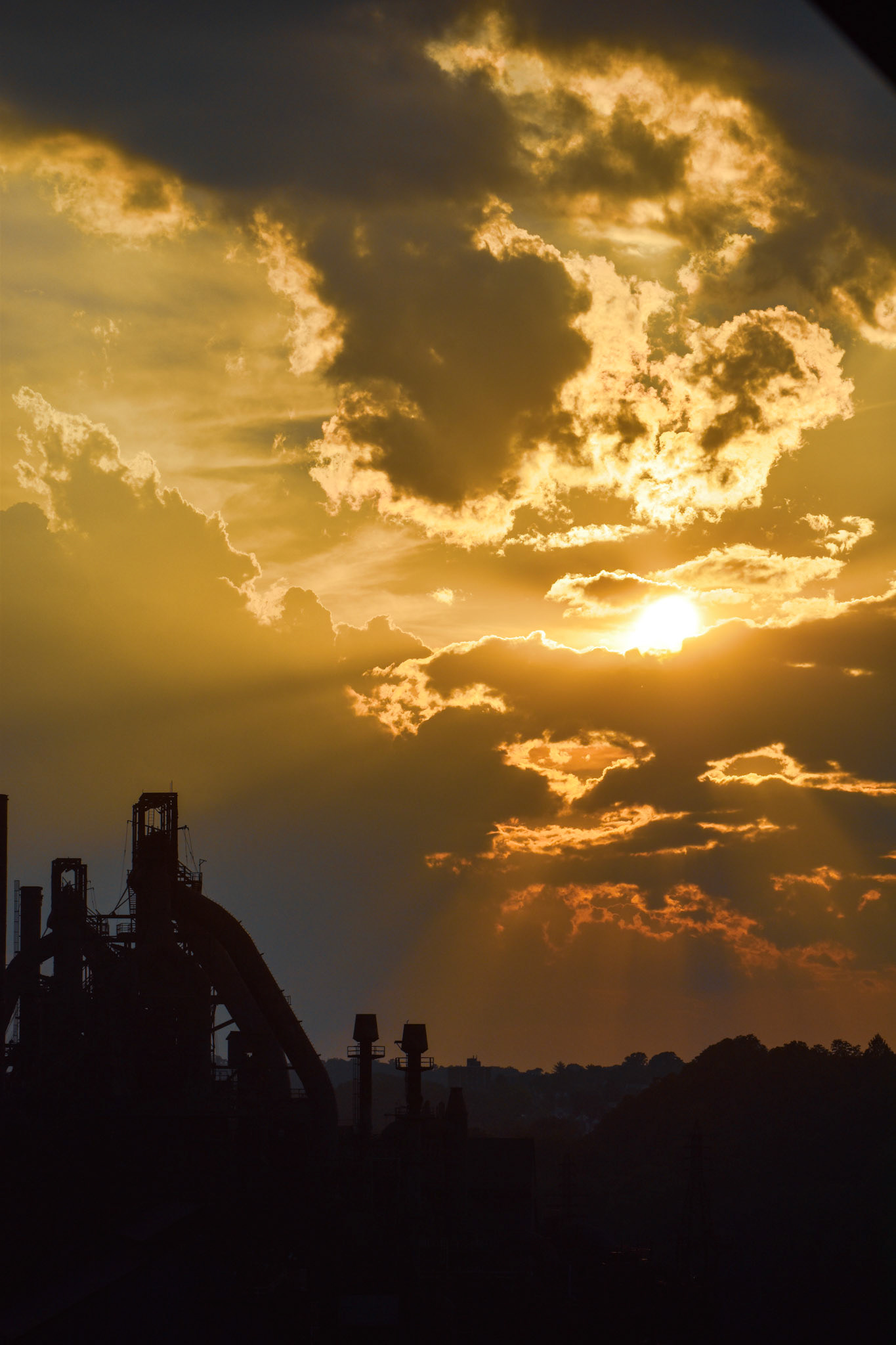 Sunset over SteelStacks- Bethlehem PA - August 2020
