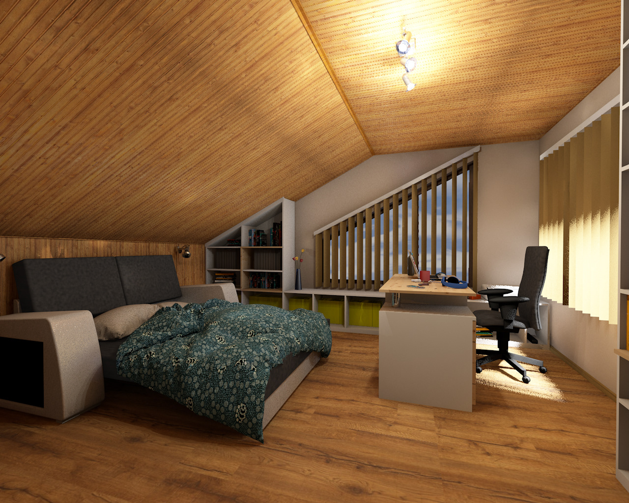 Cabinet-Guestroom/Библиотека с гостна