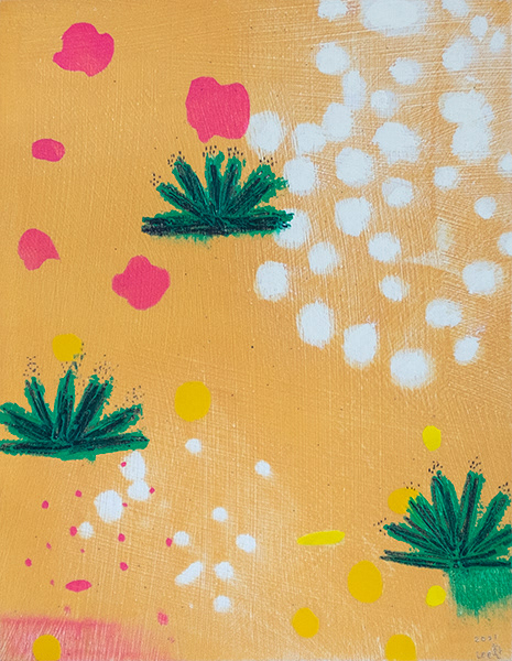 Color of Spring | Acrylic, Oil, Cold Wax, and Pencil on Wood Panel | 10 x 8 in (25.4 x 20.32 cm)