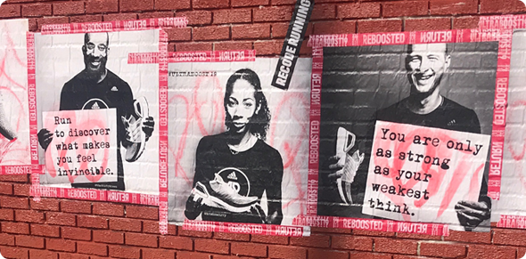 wheatpaste posters closeup