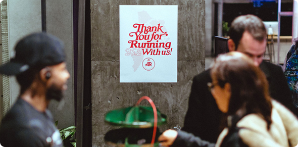 custom lettering on poster