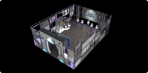 top down overall view 3D render