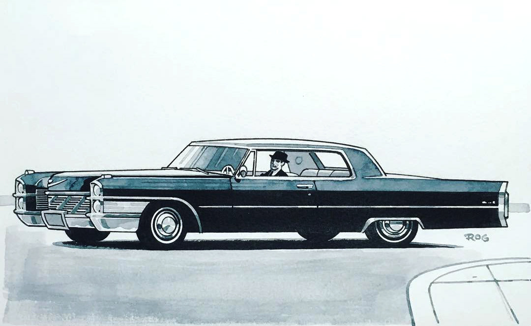 1965 Cadillac Coupe de Ville sketch