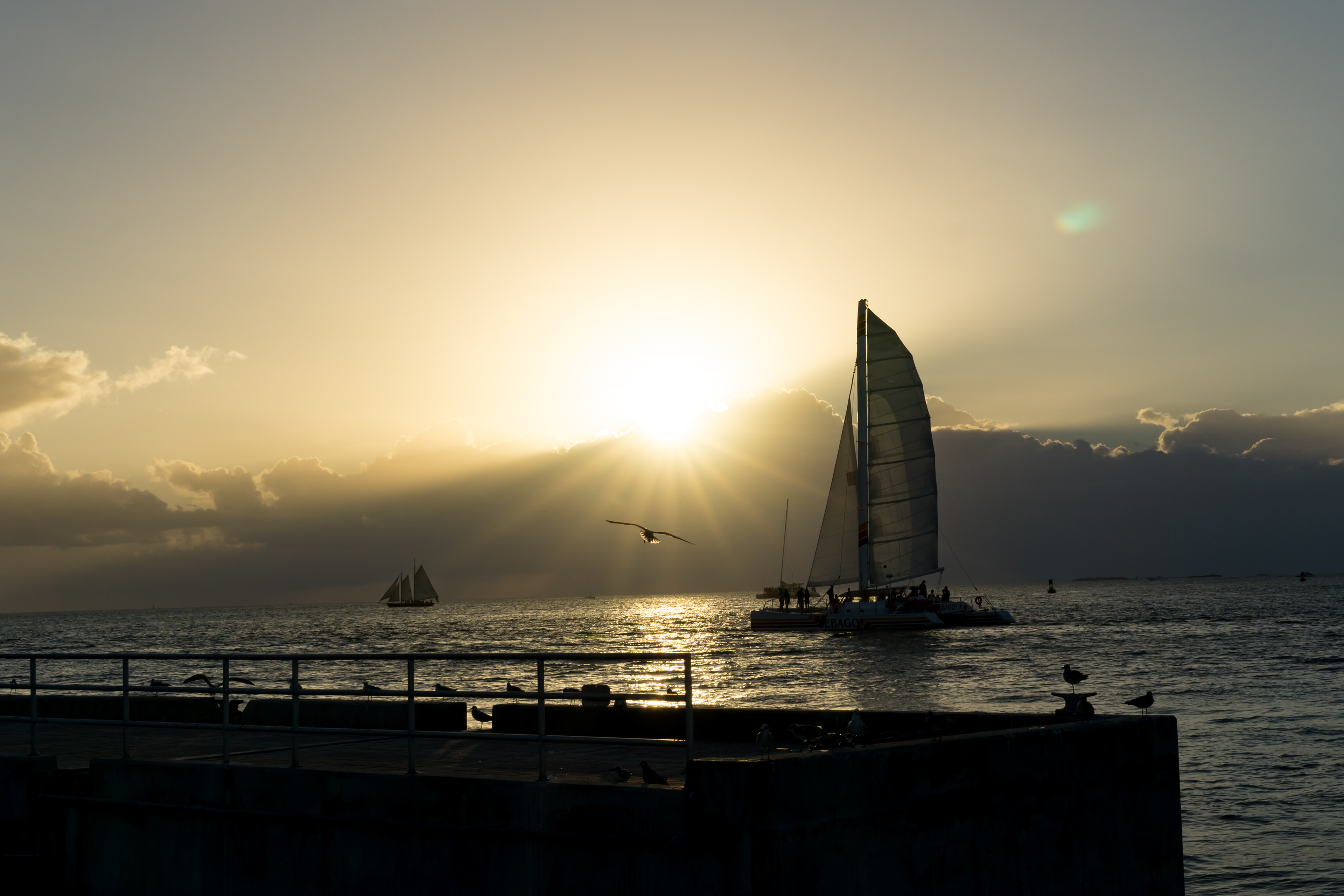 Sun set at Key West, Florida