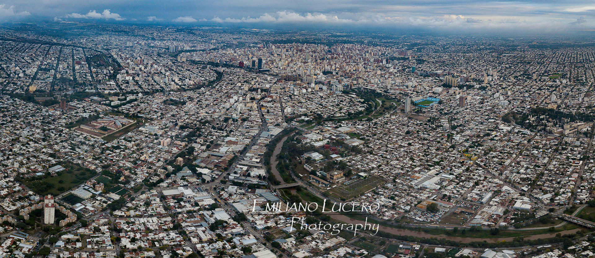 Vista aerea de la Ciudad de Córdob, Argentina