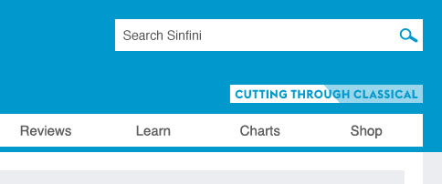 The search field expands on click