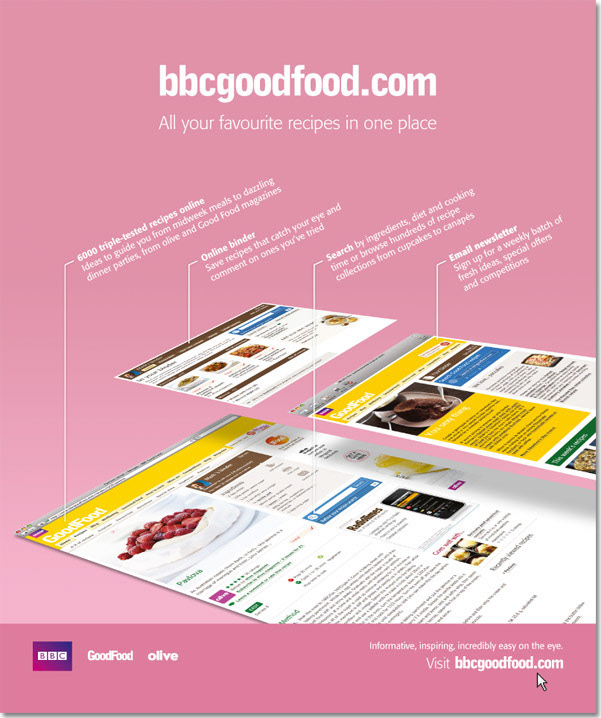 A print advert in Good Food magazine