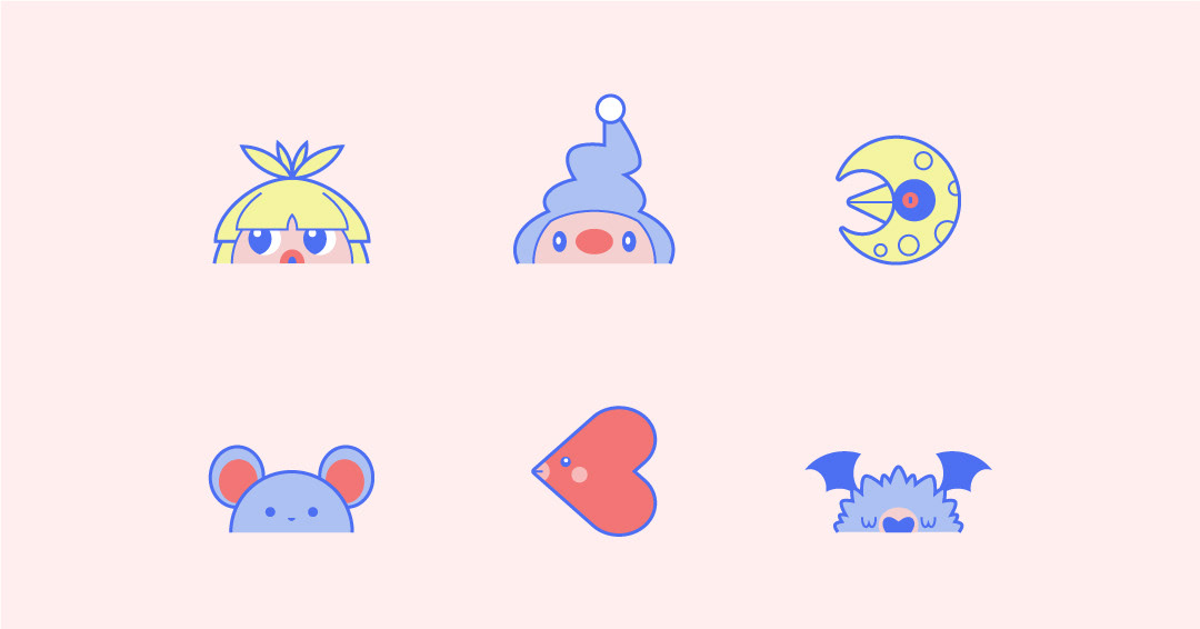 Valentine-inspired Pokémon illustrations made in Adobe Illustrator ^-^