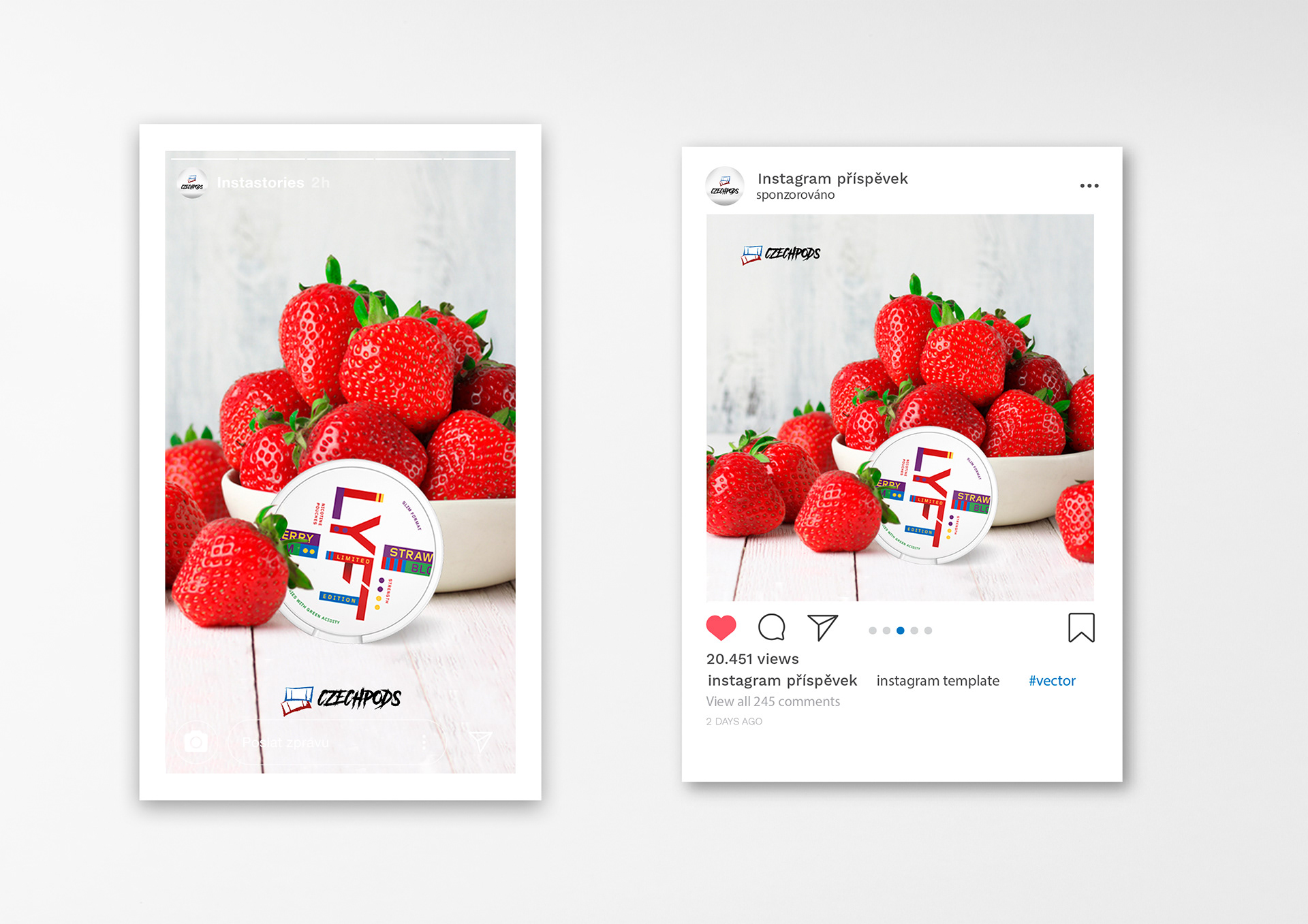 Instagramové příspěvky - LYFT Strawberry bloom