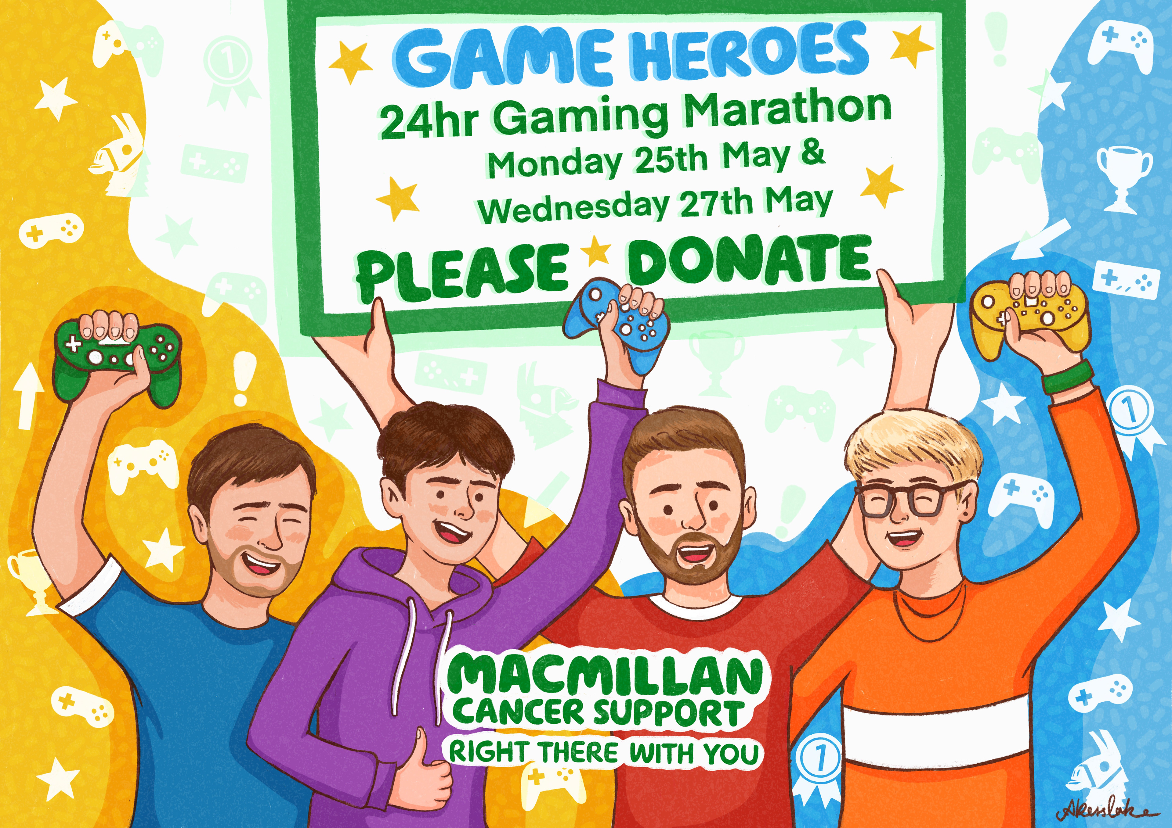 Stream Charity Event Illustration