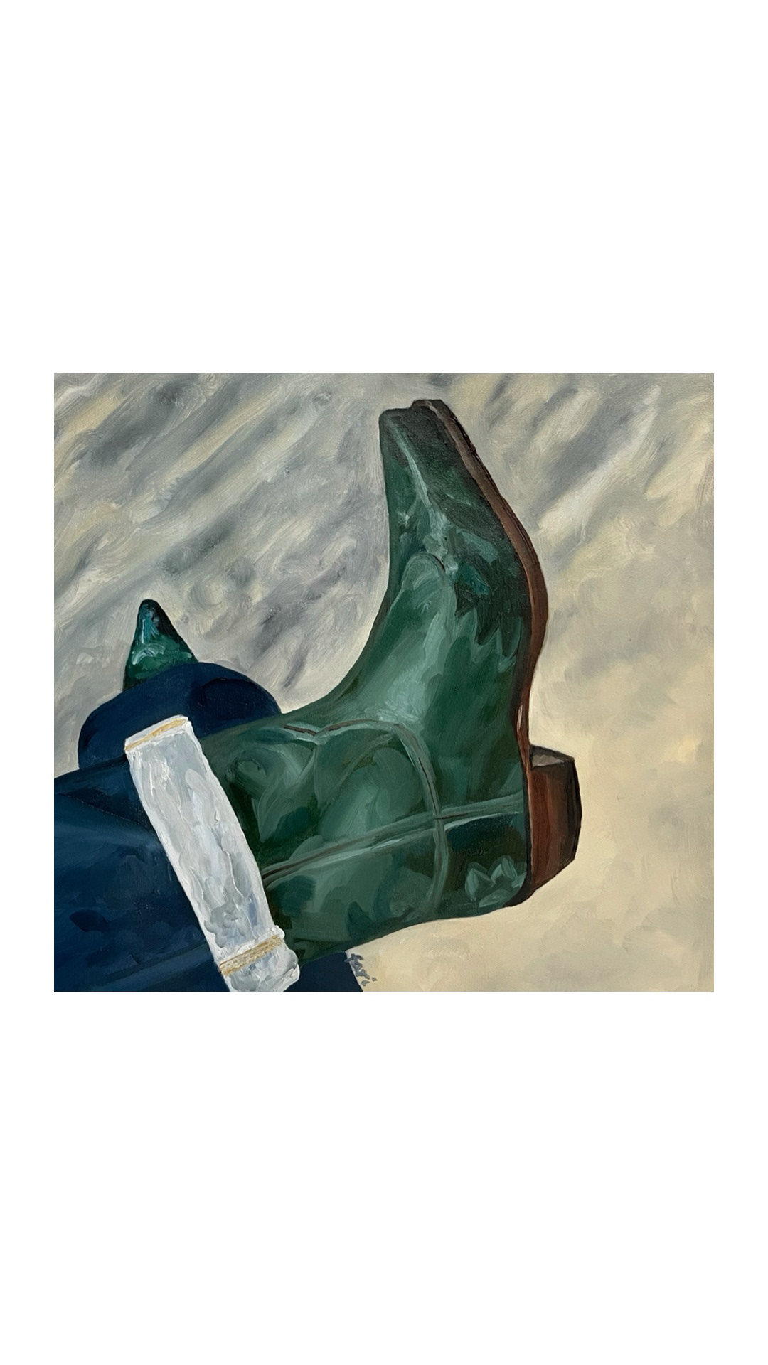 "There's a new sheriff in town", 2021, oil on canvas roll.