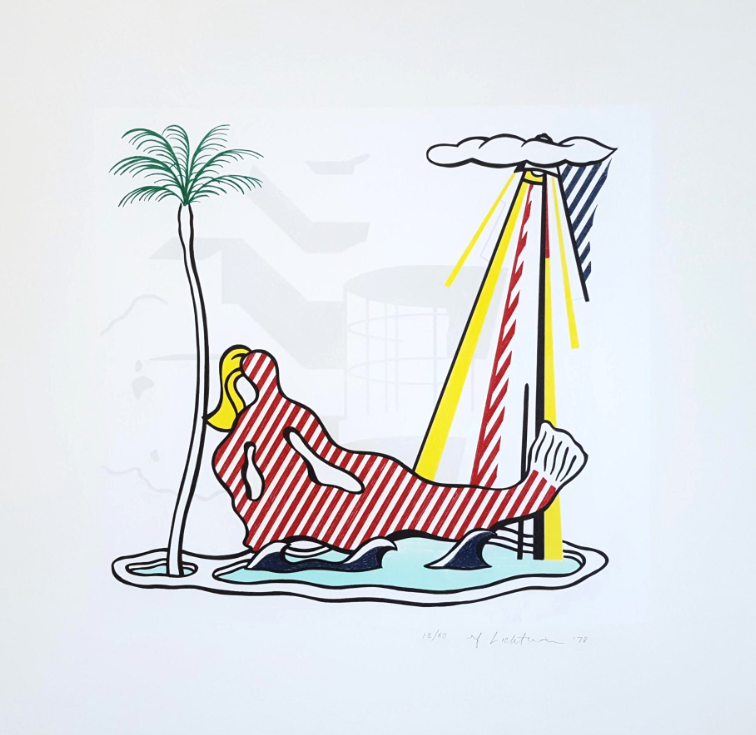 "The Mermaid" Lithograph in Colors, c.1978, Edition:60, Hand Signed in Pencil LR, 25 x 25", Please Inquire