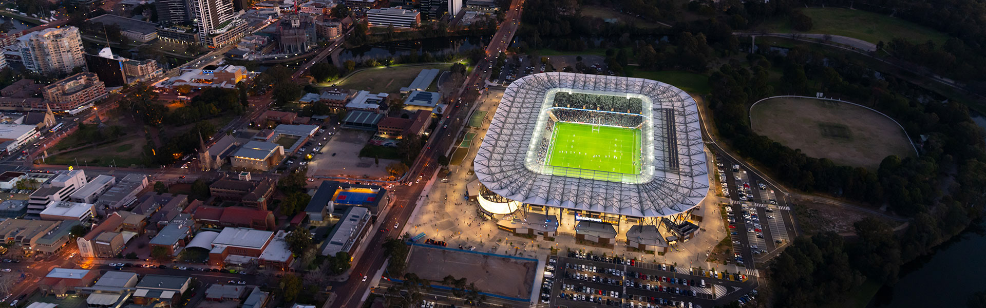 An image of Bankwest Stadium by Fabritecture