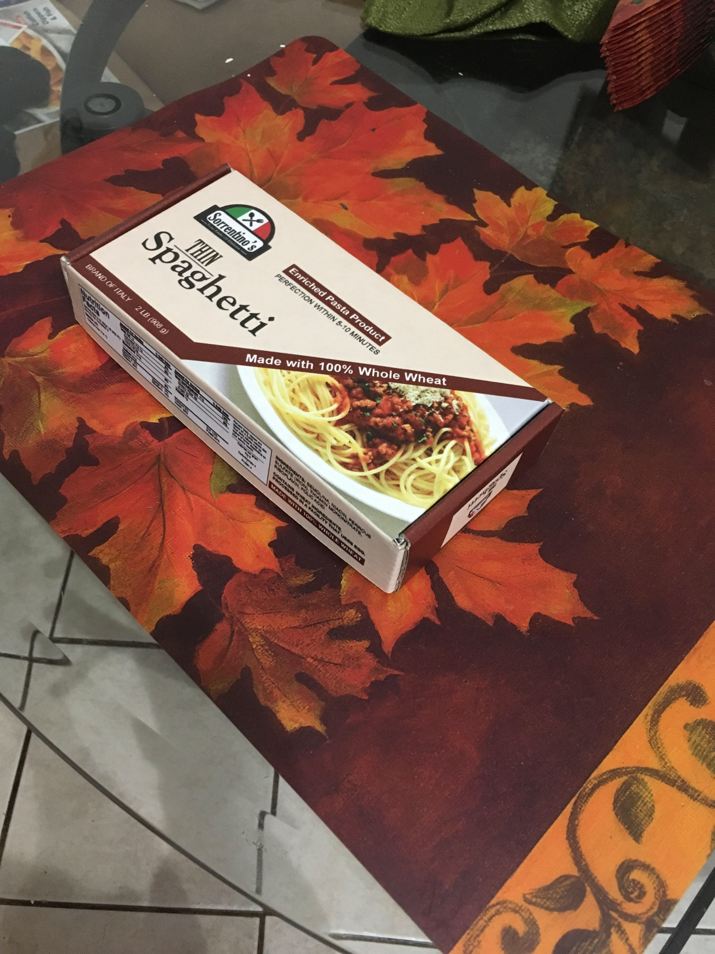 Spaghetti box design