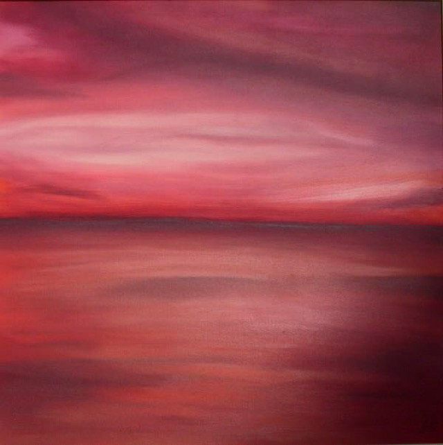 SARASOTA SUNSET, Oil on Canvas, 24"x24", NFS.
