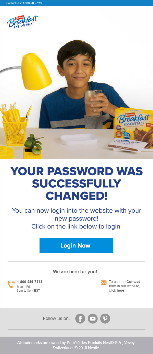 Password was changed