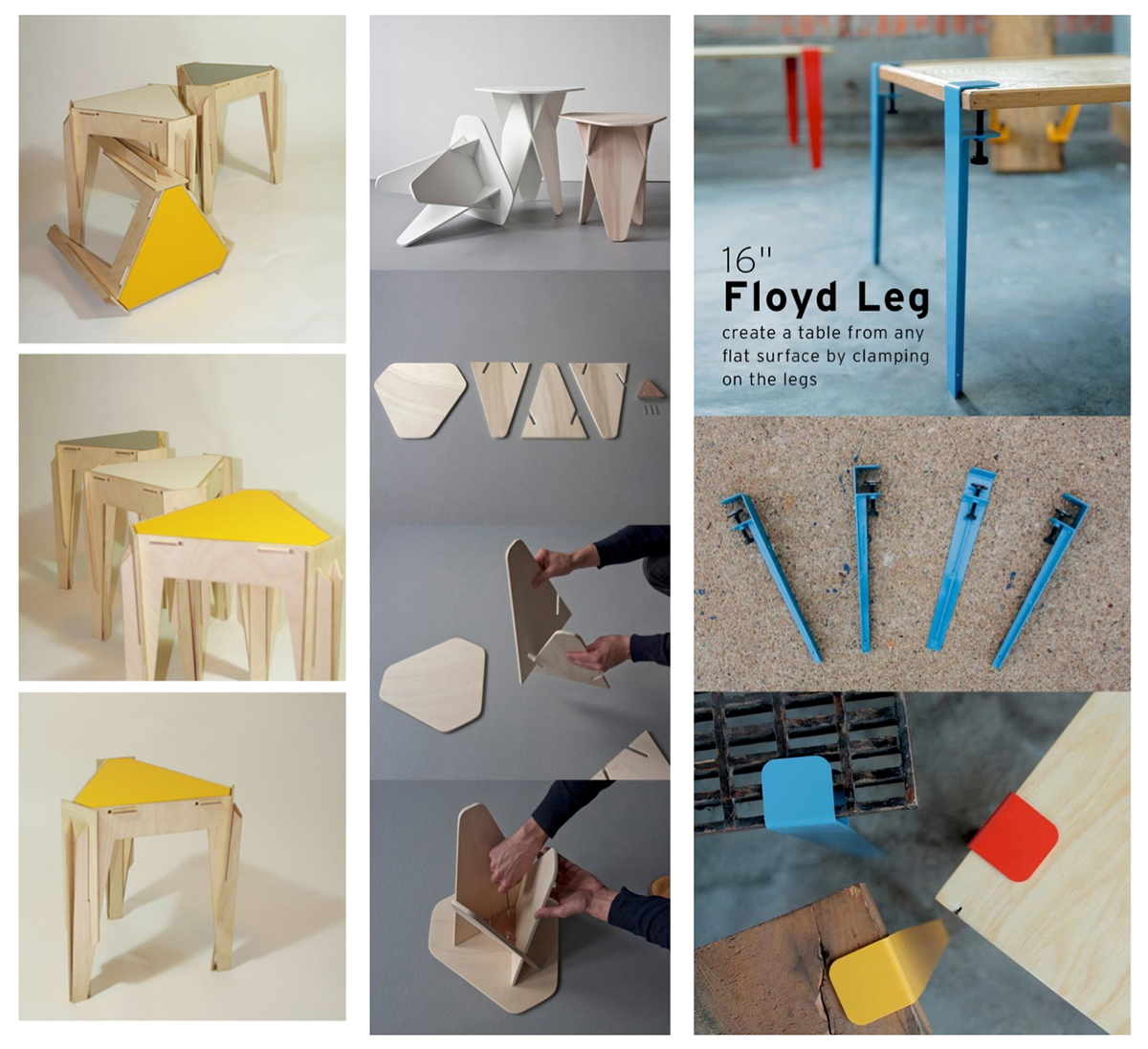 Inspiration - lots of furniture slotted together and using found materials