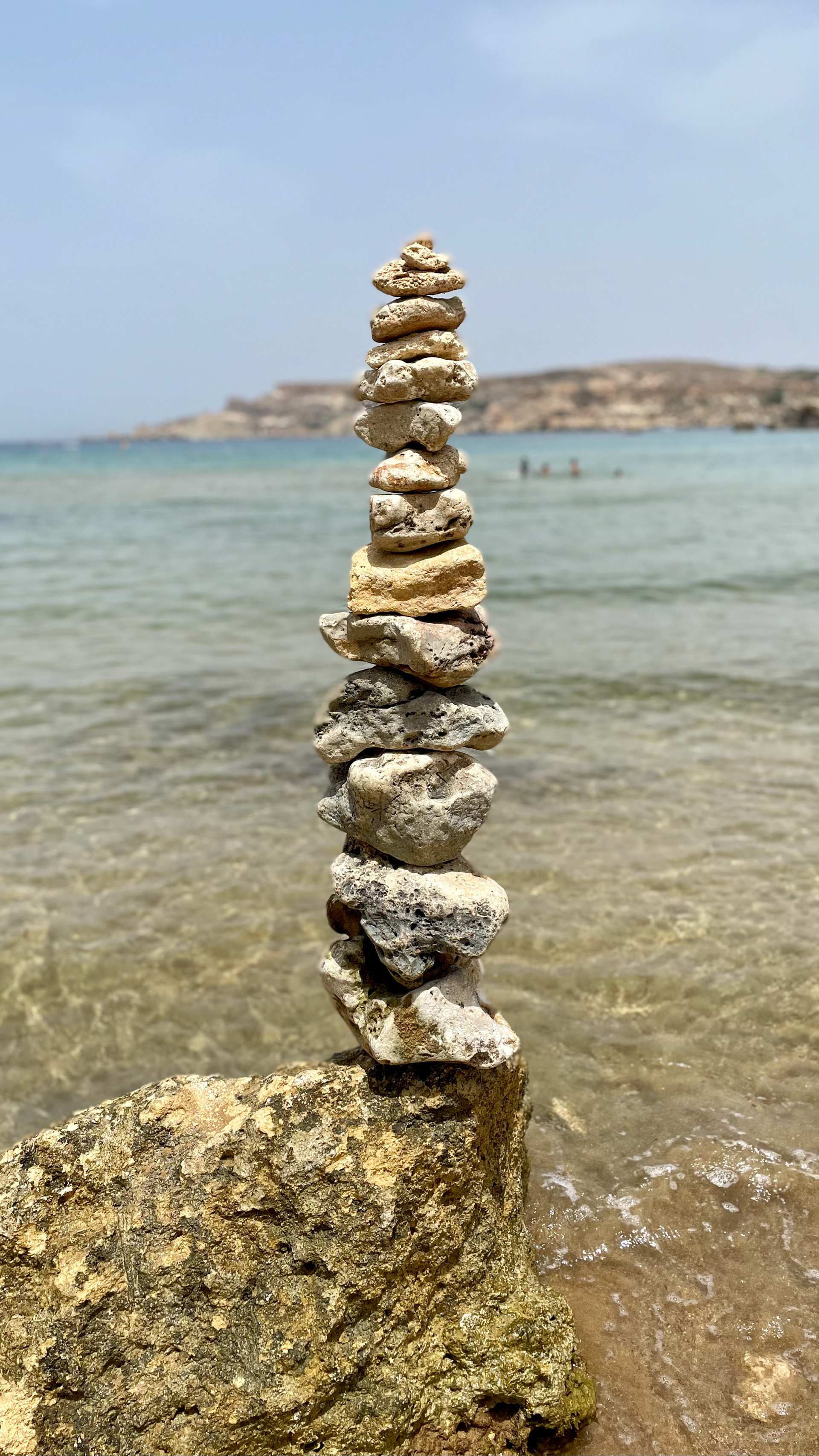 Rock tower on Riviera Beach