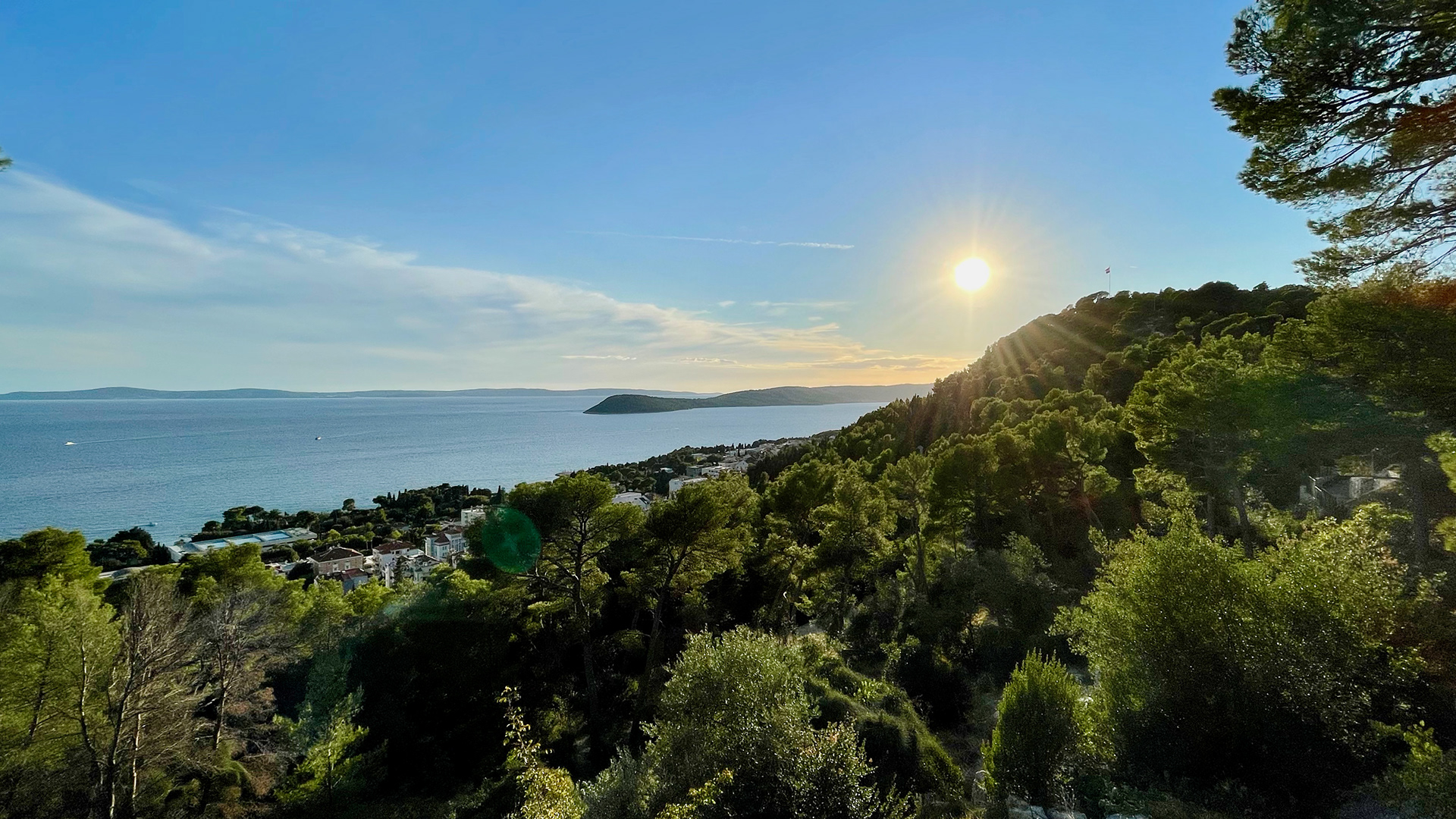 View from Marjan on a late afternoon hike