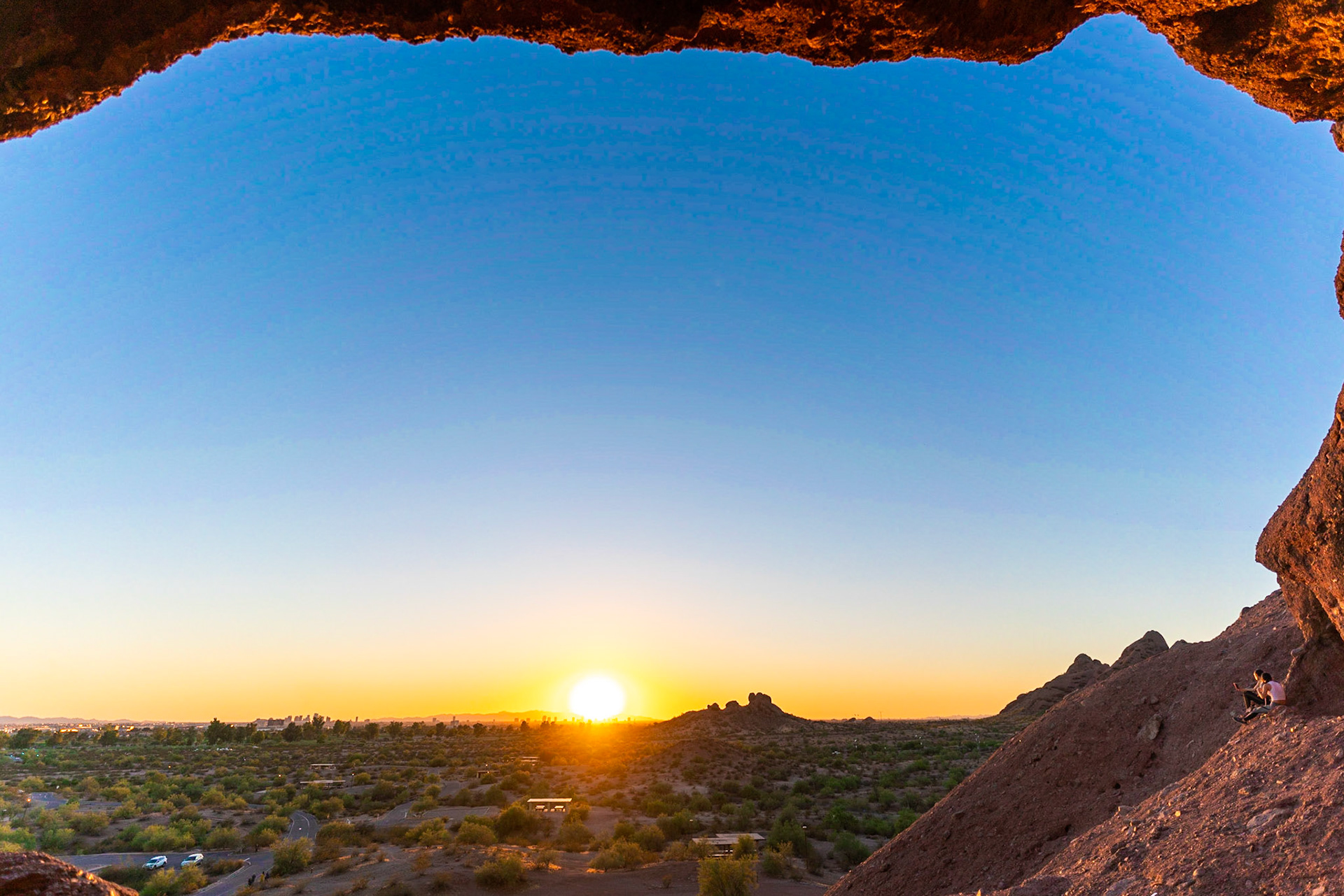 Stunning sunset from "The hole in the rock".