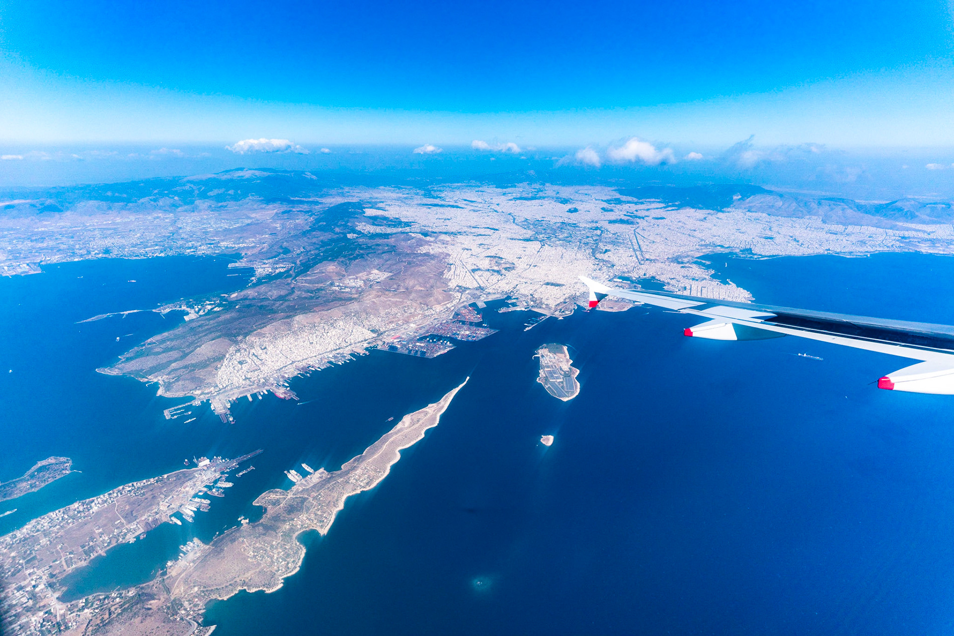 Flying into Athens