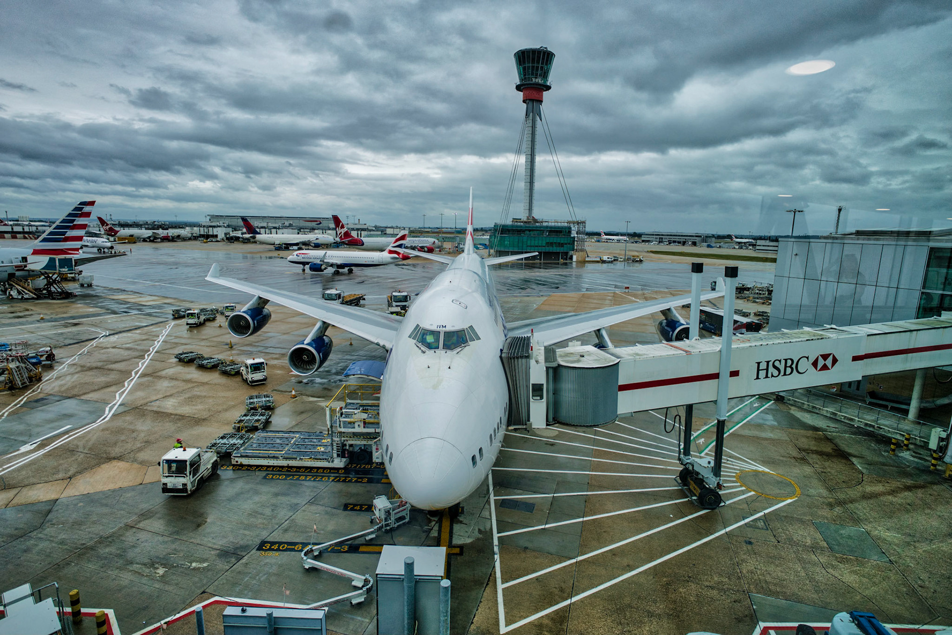 Our plane getting ready for it's next flight