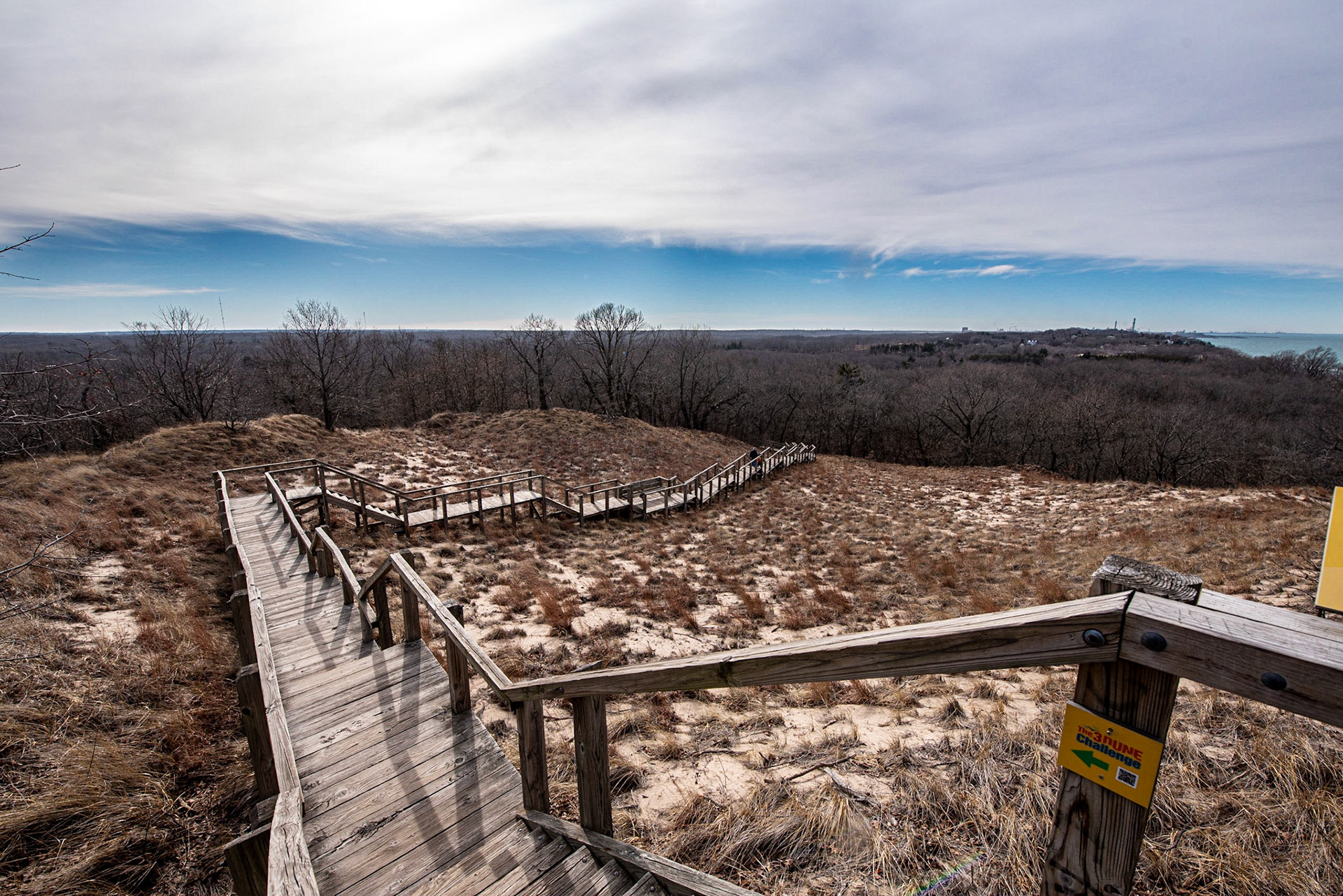 Stair down Mt Tom,  Indiana Dunes SP - February 2020