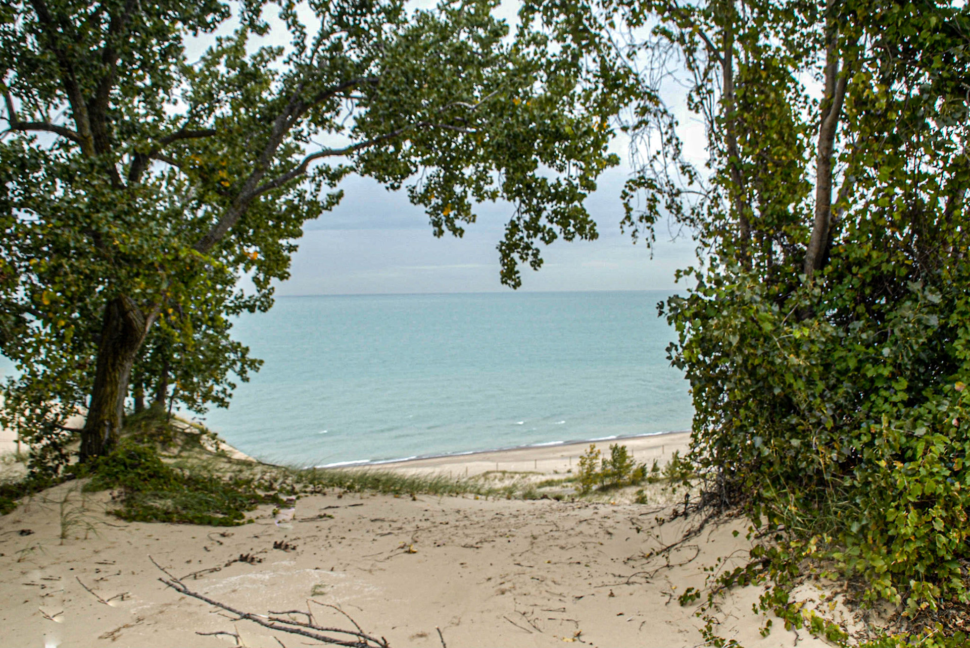 The Lake from Mt Baldy - Indiana Nat's Lakeshore - Michigan City IN