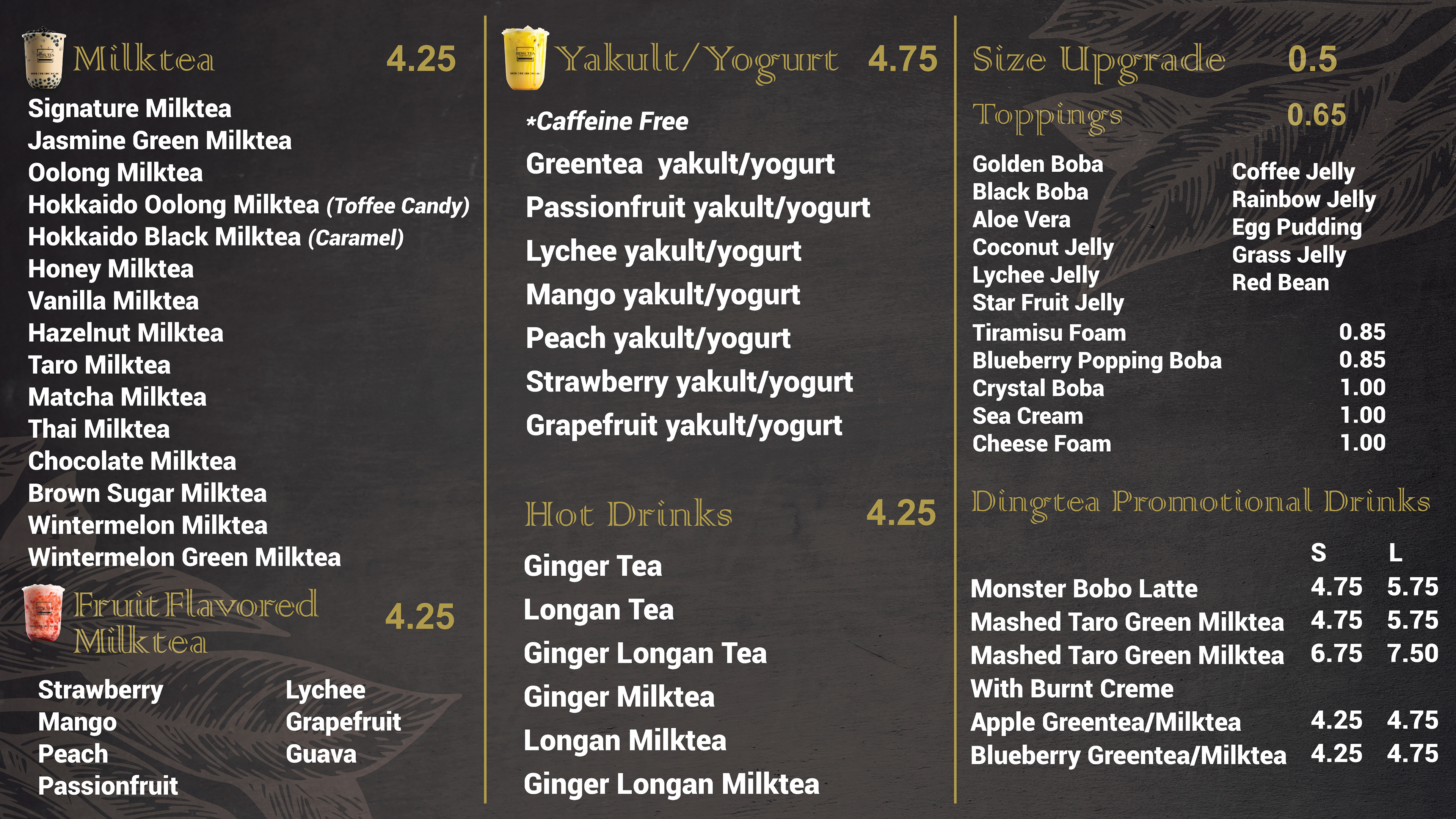 Menu - DING TEA