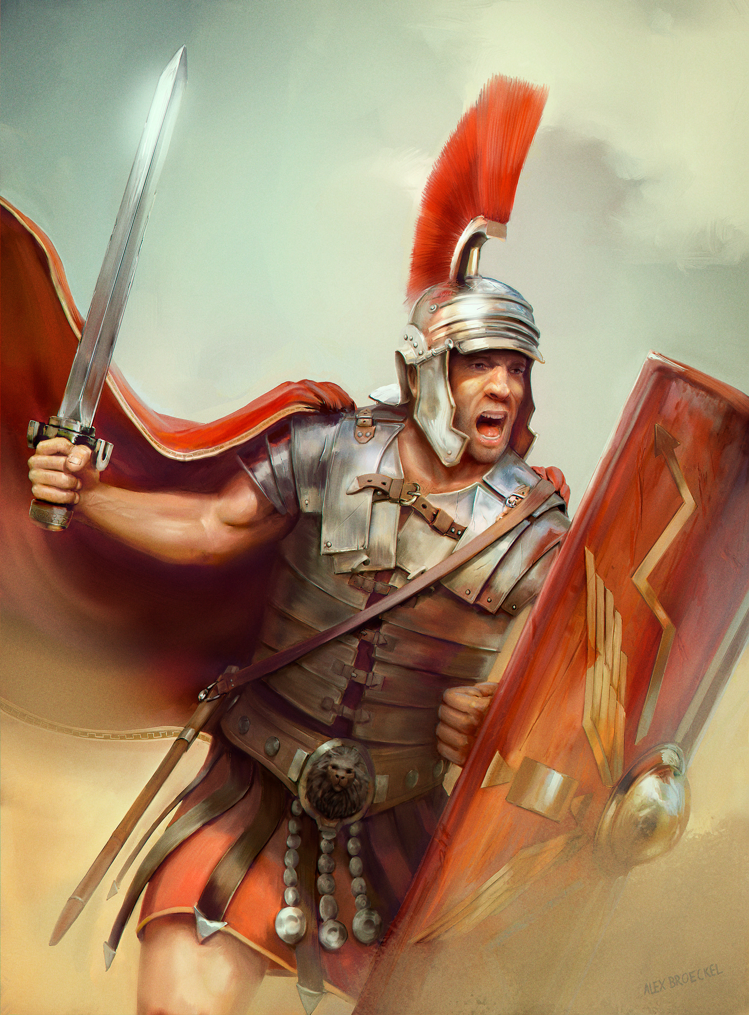 Alex Broeckel - Roman Soldier 2D illustration