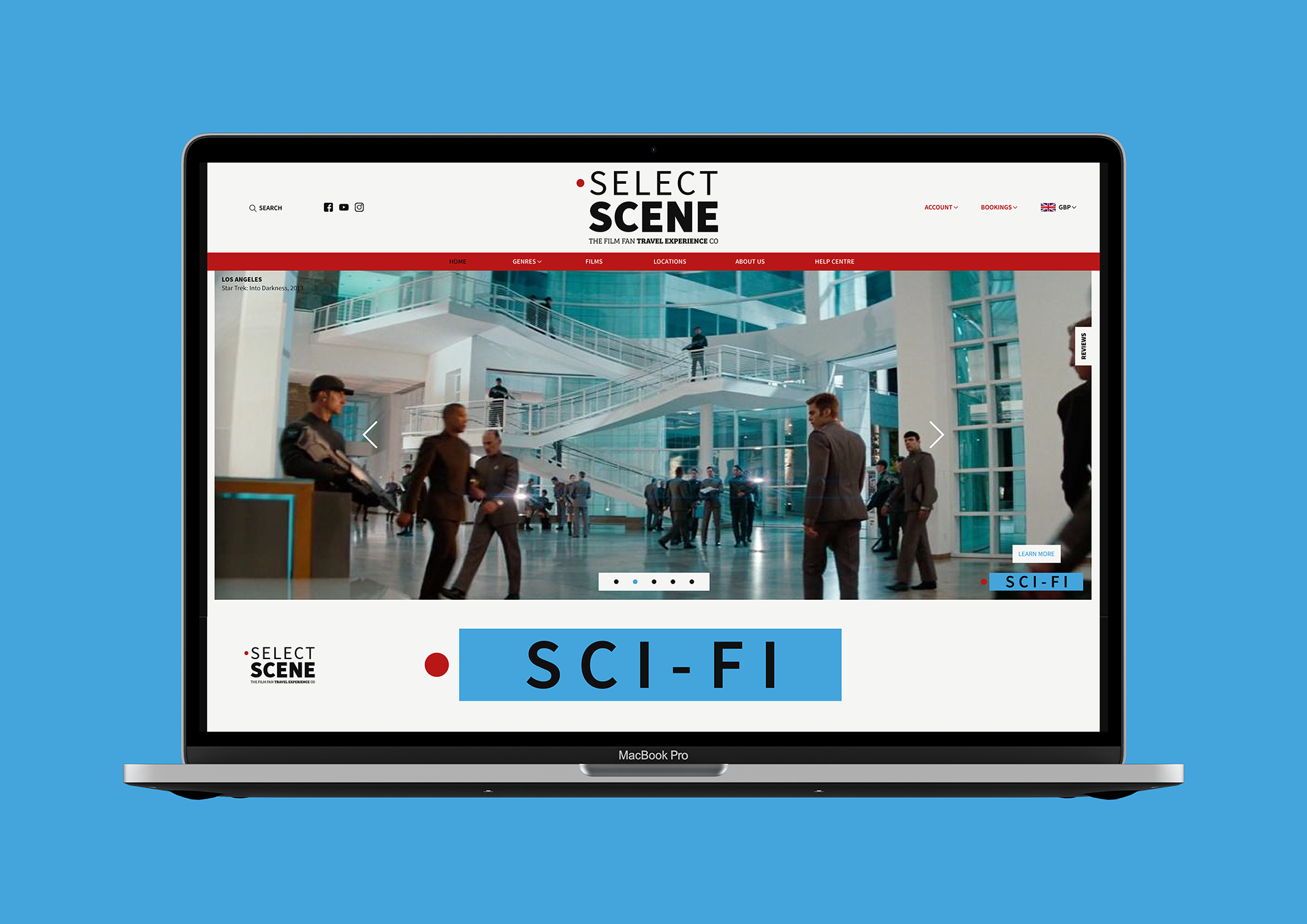 Homepage (Sci-Fi themed)