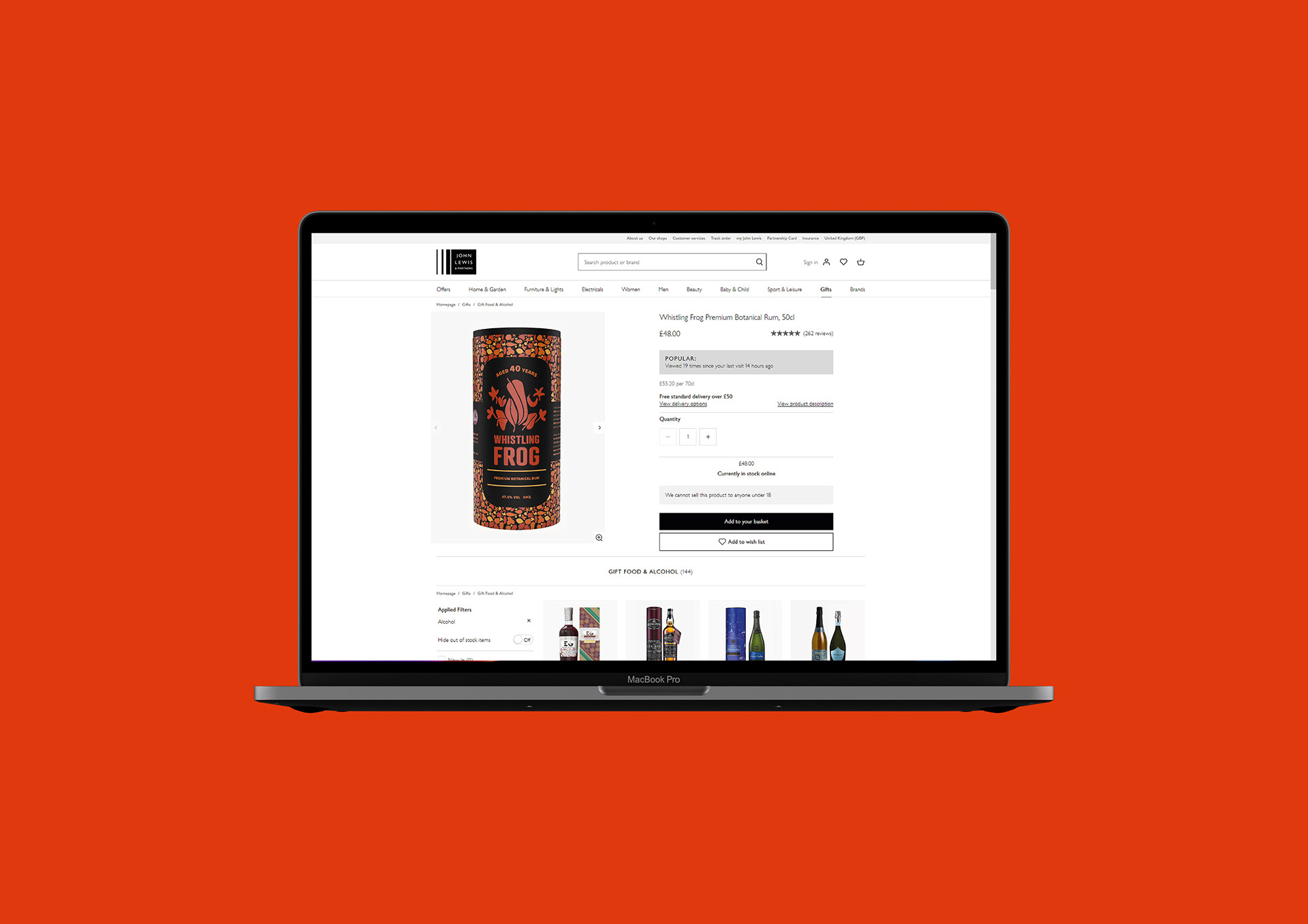 Whistling Frog Premium Rum Page