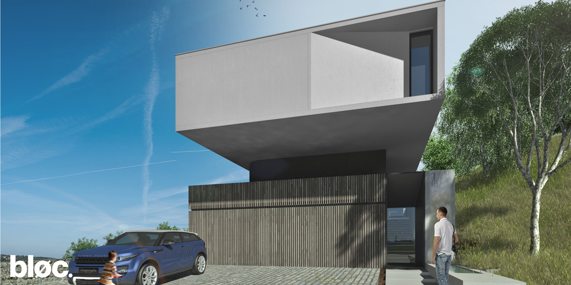 Front elevation for a 3 storey modern home