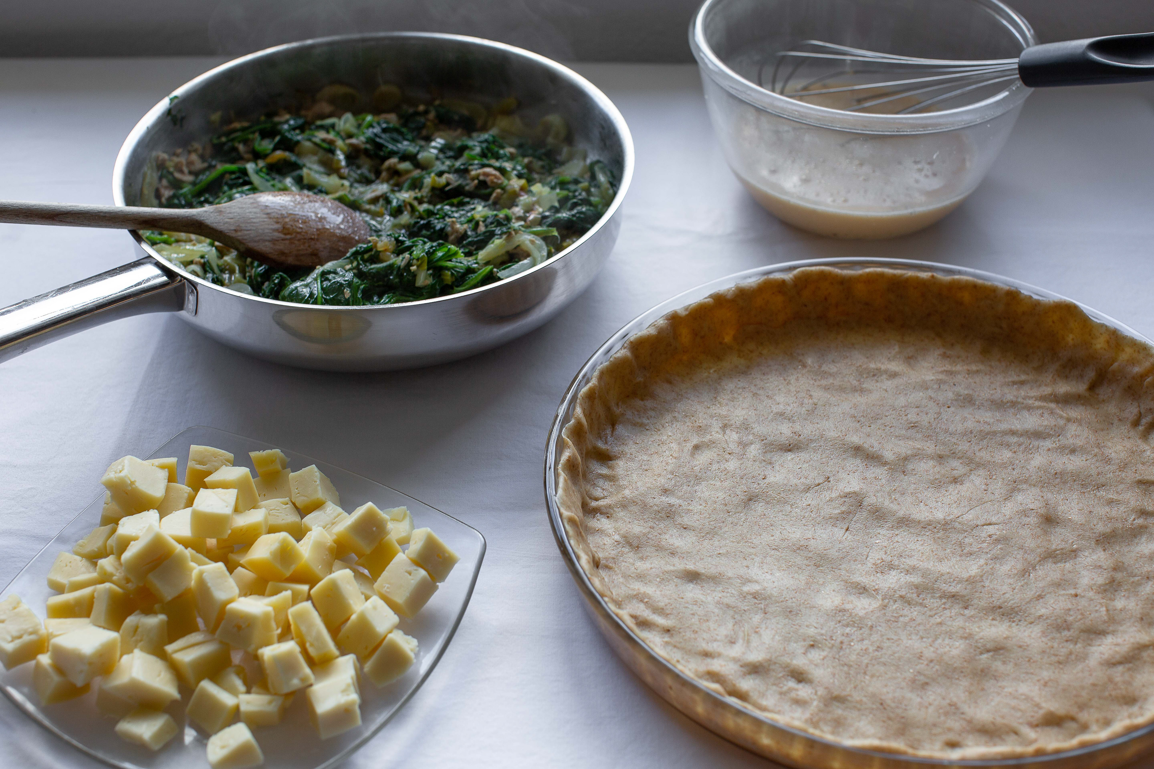 Receita de quiche de espinafres