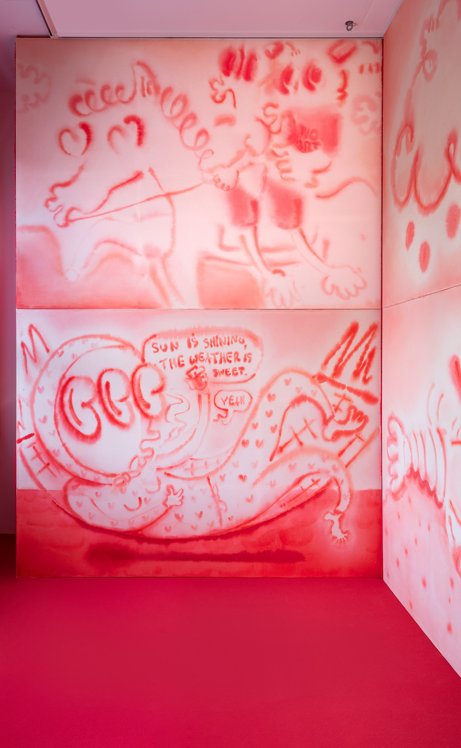 "Le Peep Show" Feinste Künstleraquarelle - 220 x 300 cm - Öl auf Leinwand © Foto: Frank Kleinbach