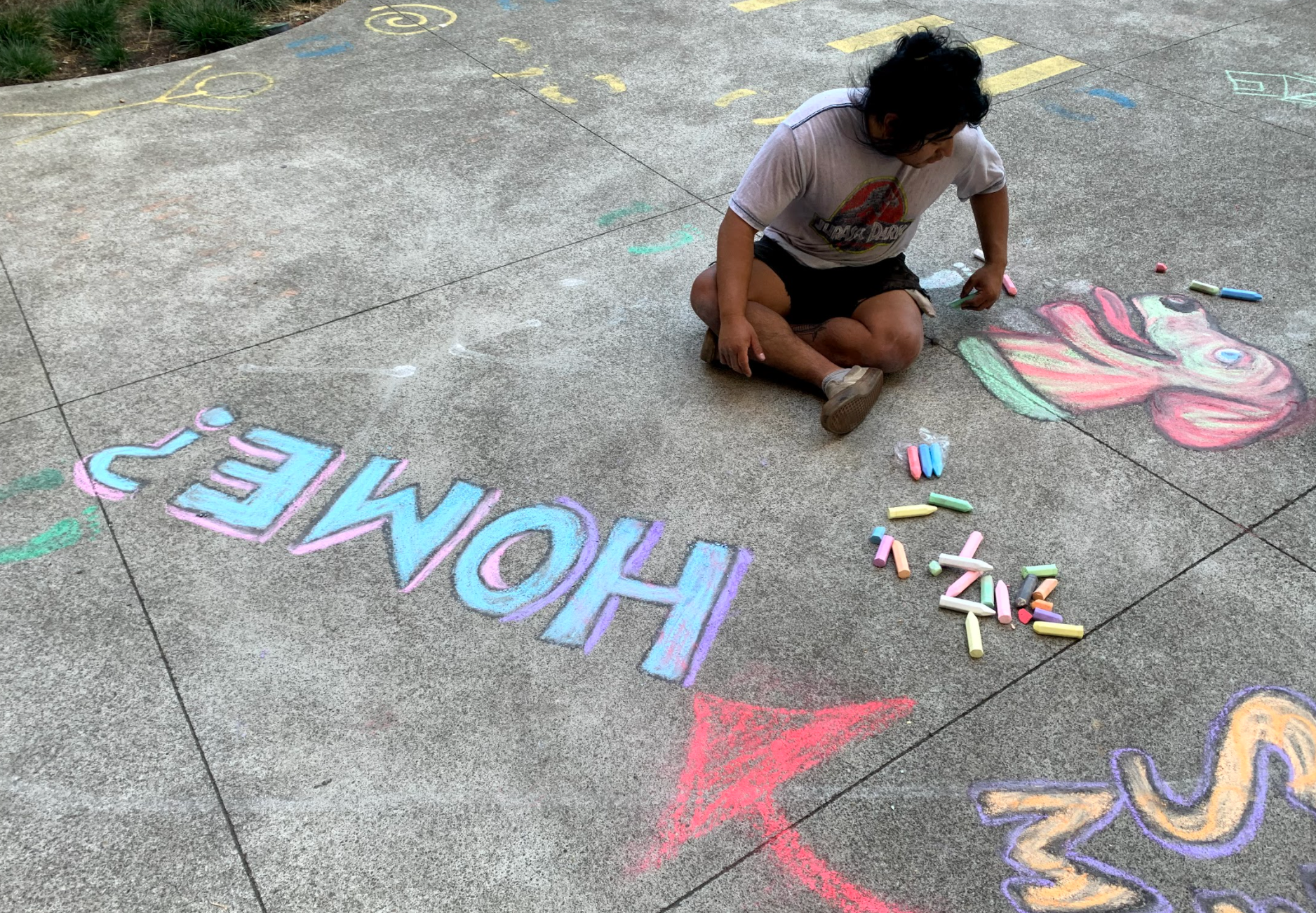 jose chalking! photo by me