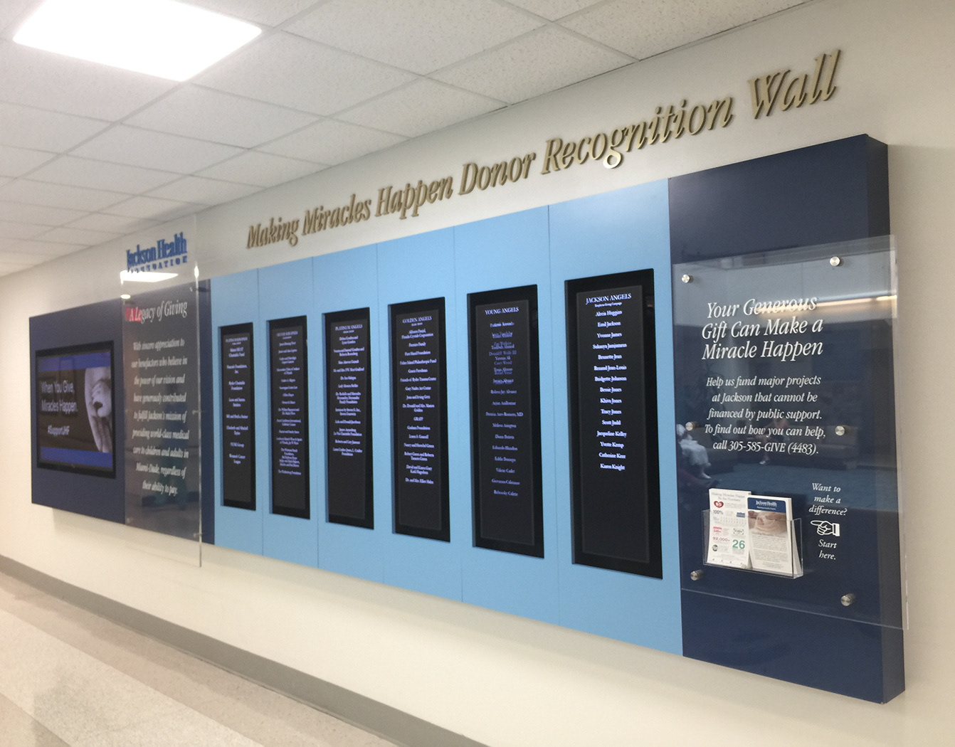 Randy Burman - IKON Communication - Jackson Digital Donor Recognition Wall