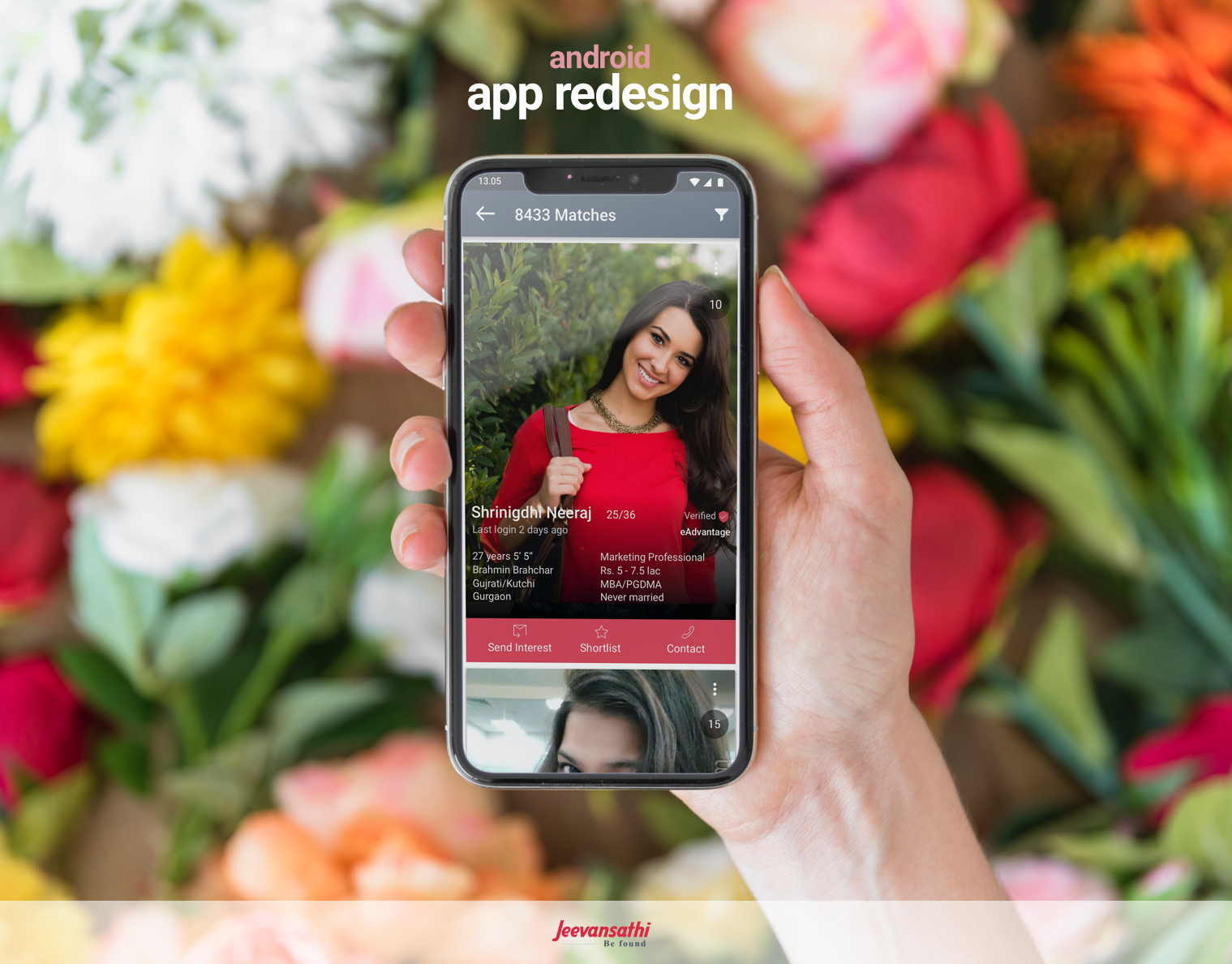 Manupriya Singh Jeevansathi mobile app revamp (Android)