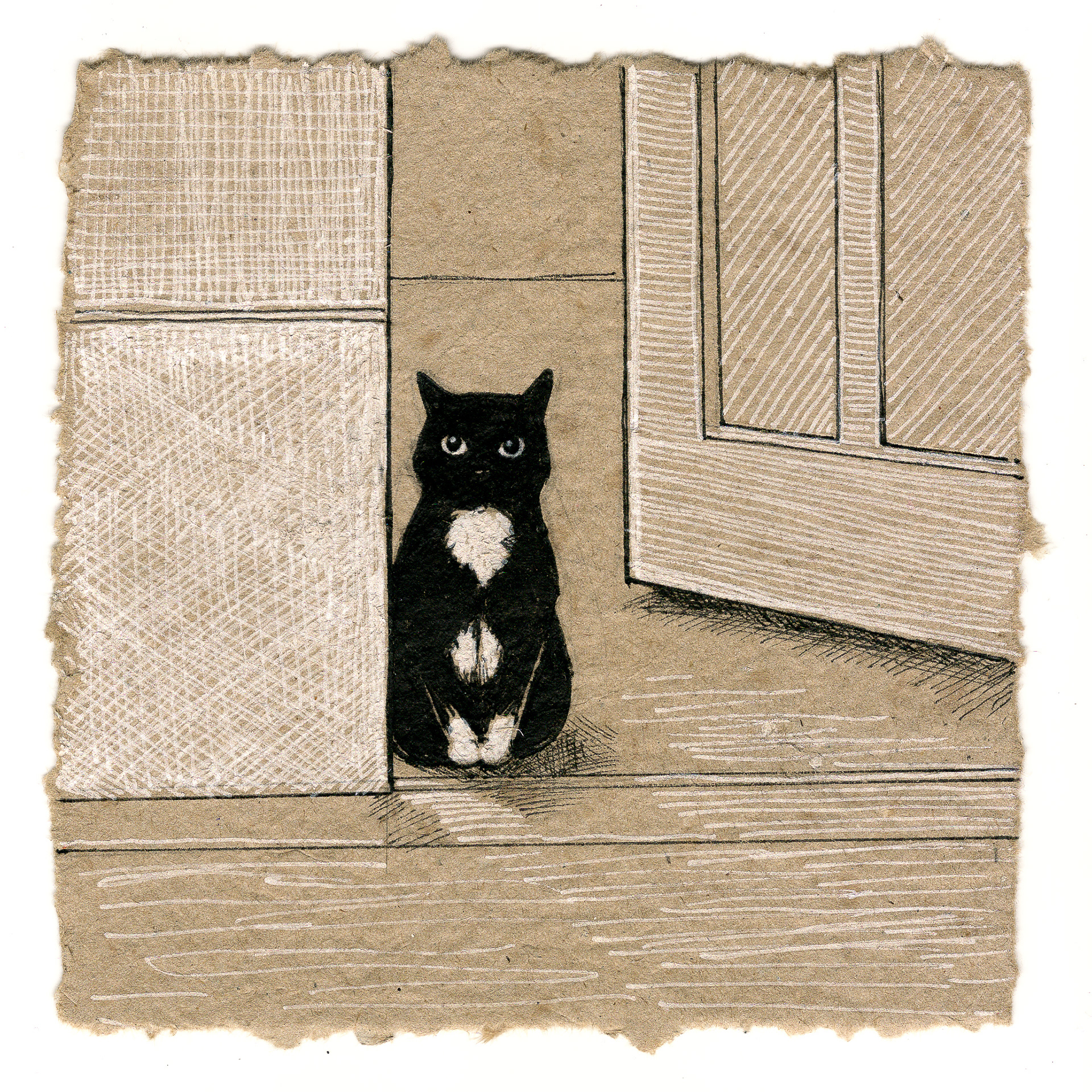 "Dark". 15 x 15cm SOLD
