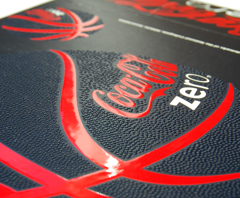 Coca-Cola Zero Basketball Raised Ink Artwork
