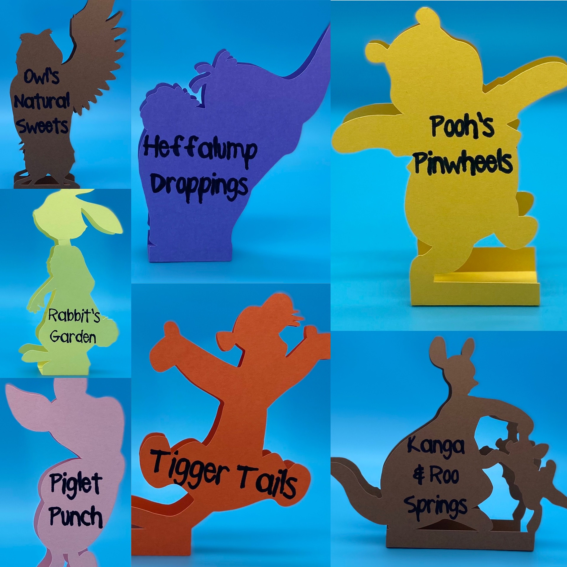 Party Food Signs - Winnie the Pooh Theme